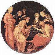 Jacopo Pontormo Geburt Johannes des Taufers, Tondo oil